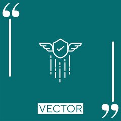 insurance vector icon Linear icon. Editable stroke line