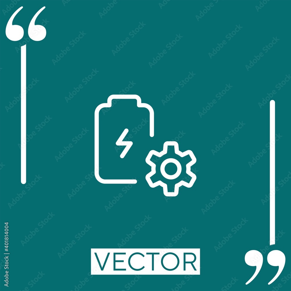 Poster setting vector icon linear icon. editable stroke line