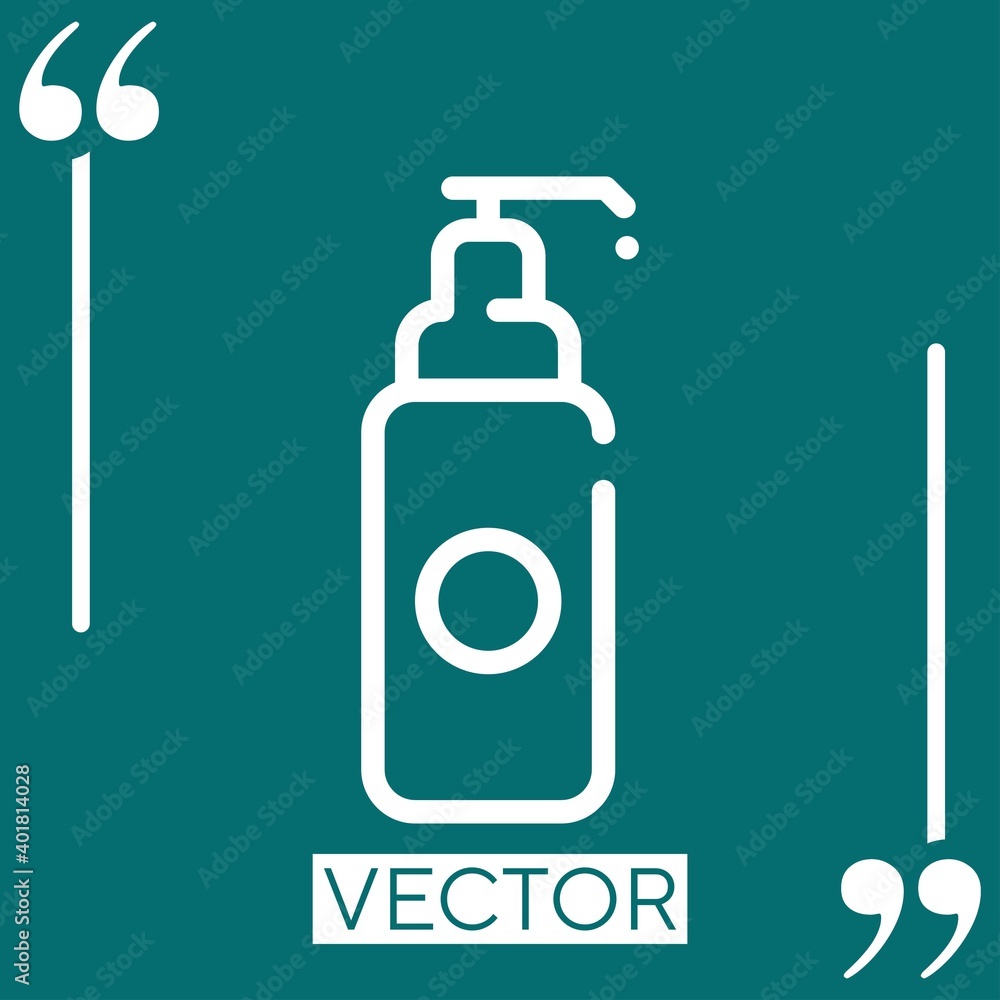 Poster soap vector icon linear icon. editable stroke line