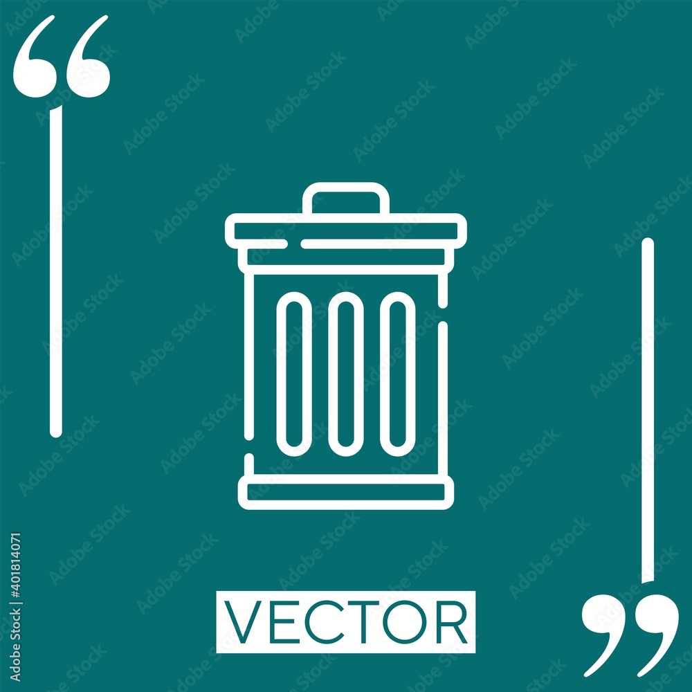 Poster trash vector icon linear icon. editable stroke line