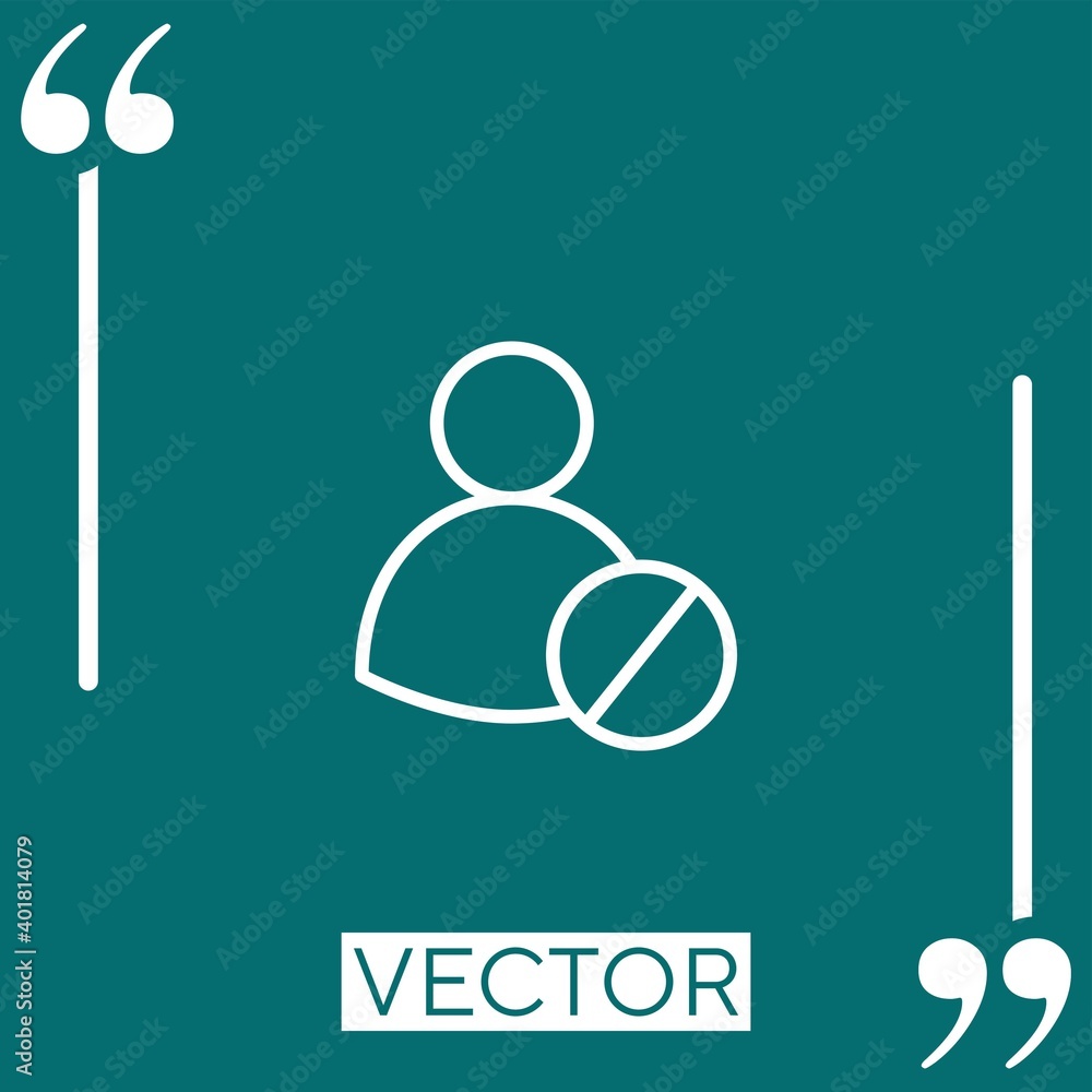 Poster user vector icon linear icon. editable stroke line