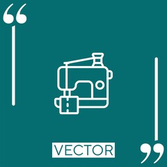 sewing machine vector icon Linear icon. Editable stroke line