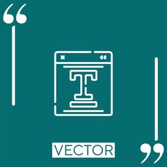 type vector icon Linear icon. Editable stroke line