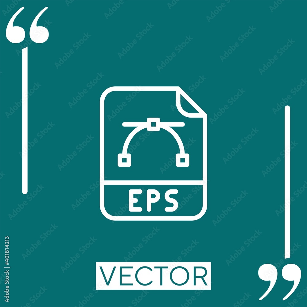 Poster eps vector icon linear icon. editable stroke line