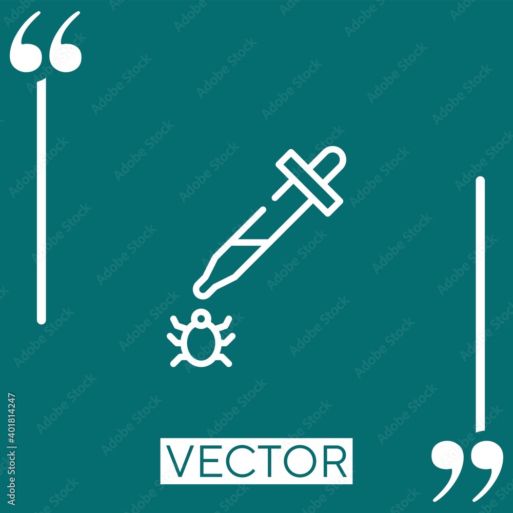 Poster flea vector icon linear icon. editable stroke line