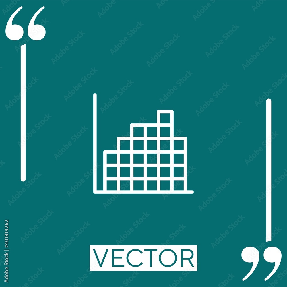 Poster graph vector icon linear icon. editable stroke line
