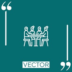 group vector icon Linear icon. Editable stroke line