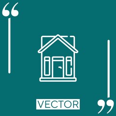 house vector icon Linear icon. Editable stroke line