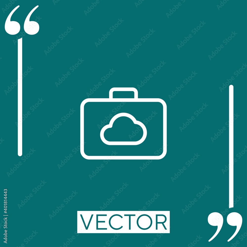 Poster suitcase vector icon linear icon. editable stroke line