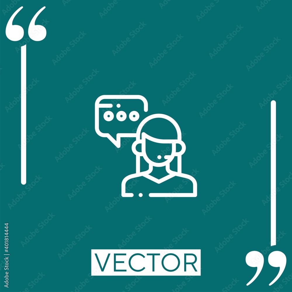 Poster support vector icon linear icon. editable stroke line