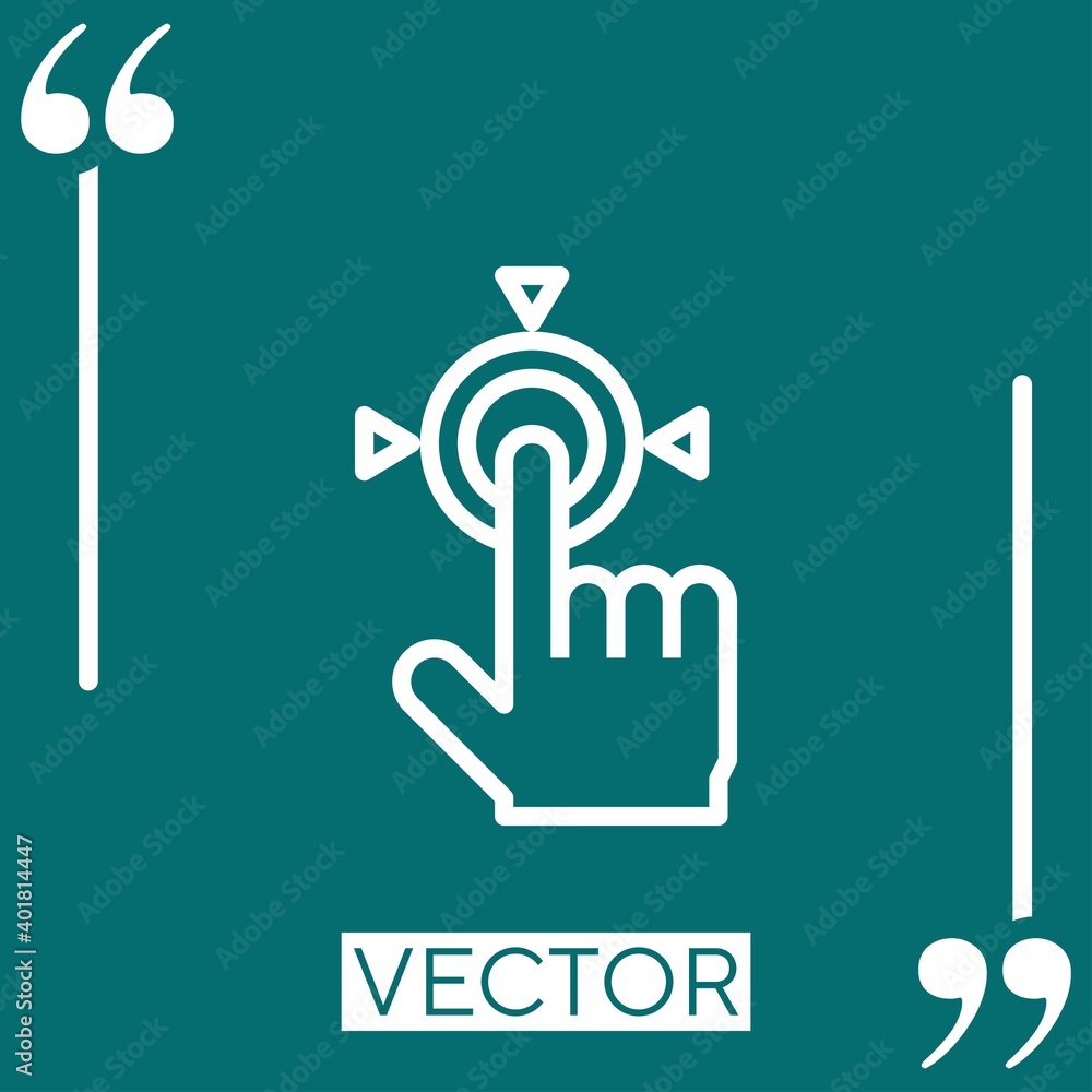 Poster target vector icon linear icon. editable stroke line