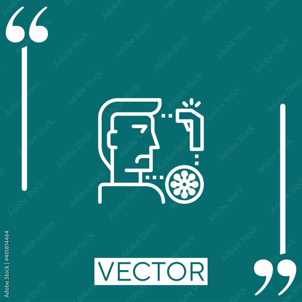 Poster temperature vector icon linear icon. editable stroke line