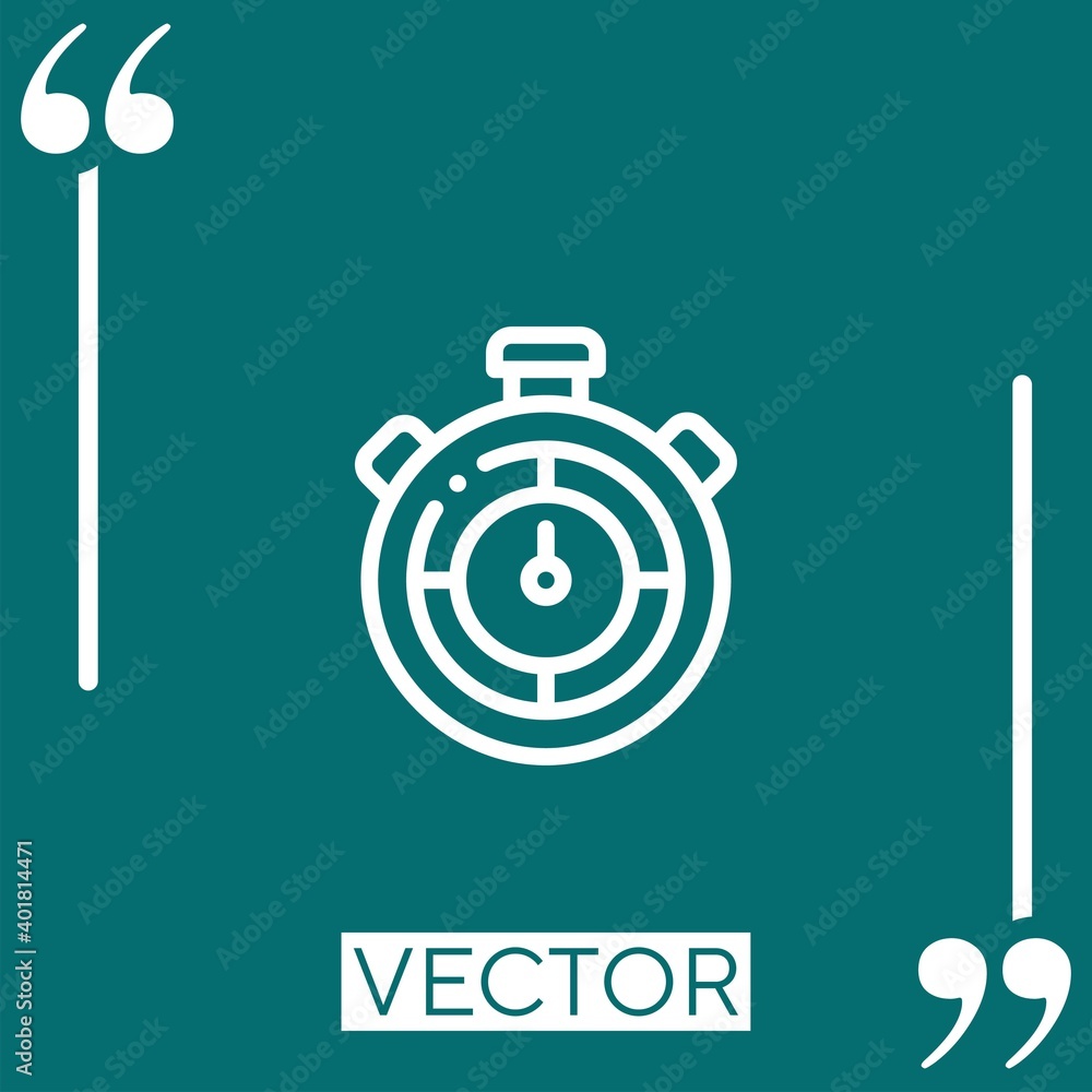 Poster timer vector icon linear icon. editable stroke line