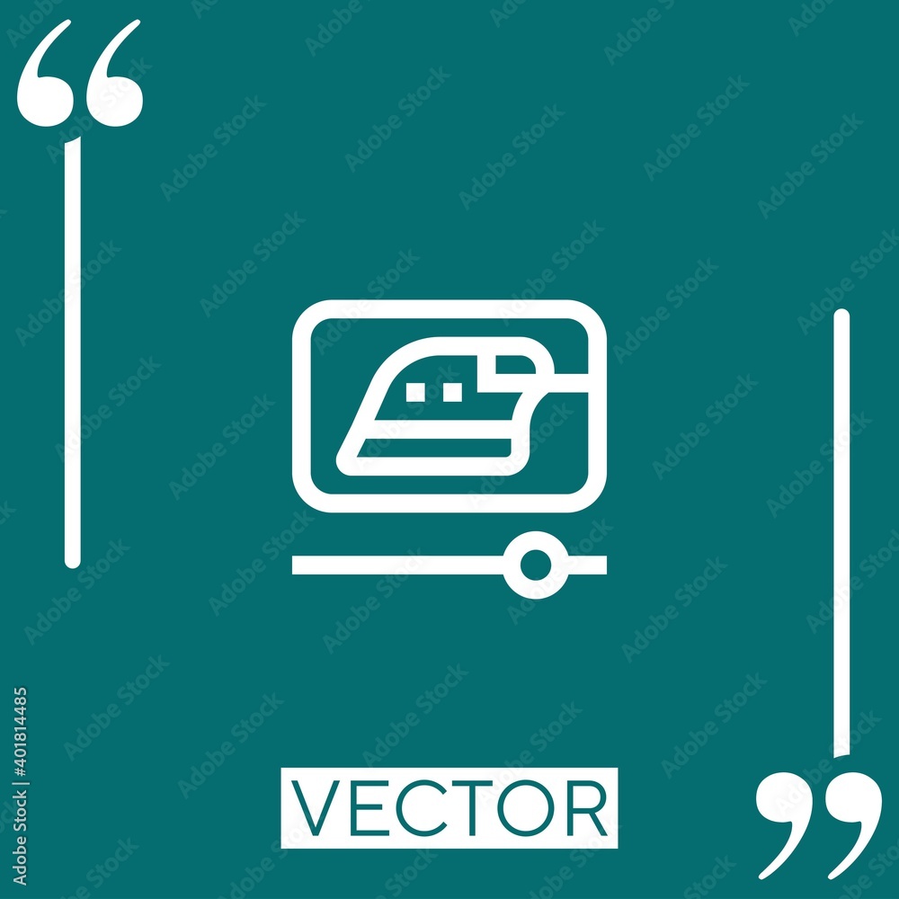 Poster video player vector icon linear icon. editable stroke line