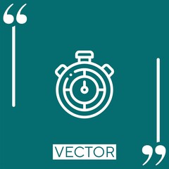 timer vector icon Linear icon. Editable stroke line