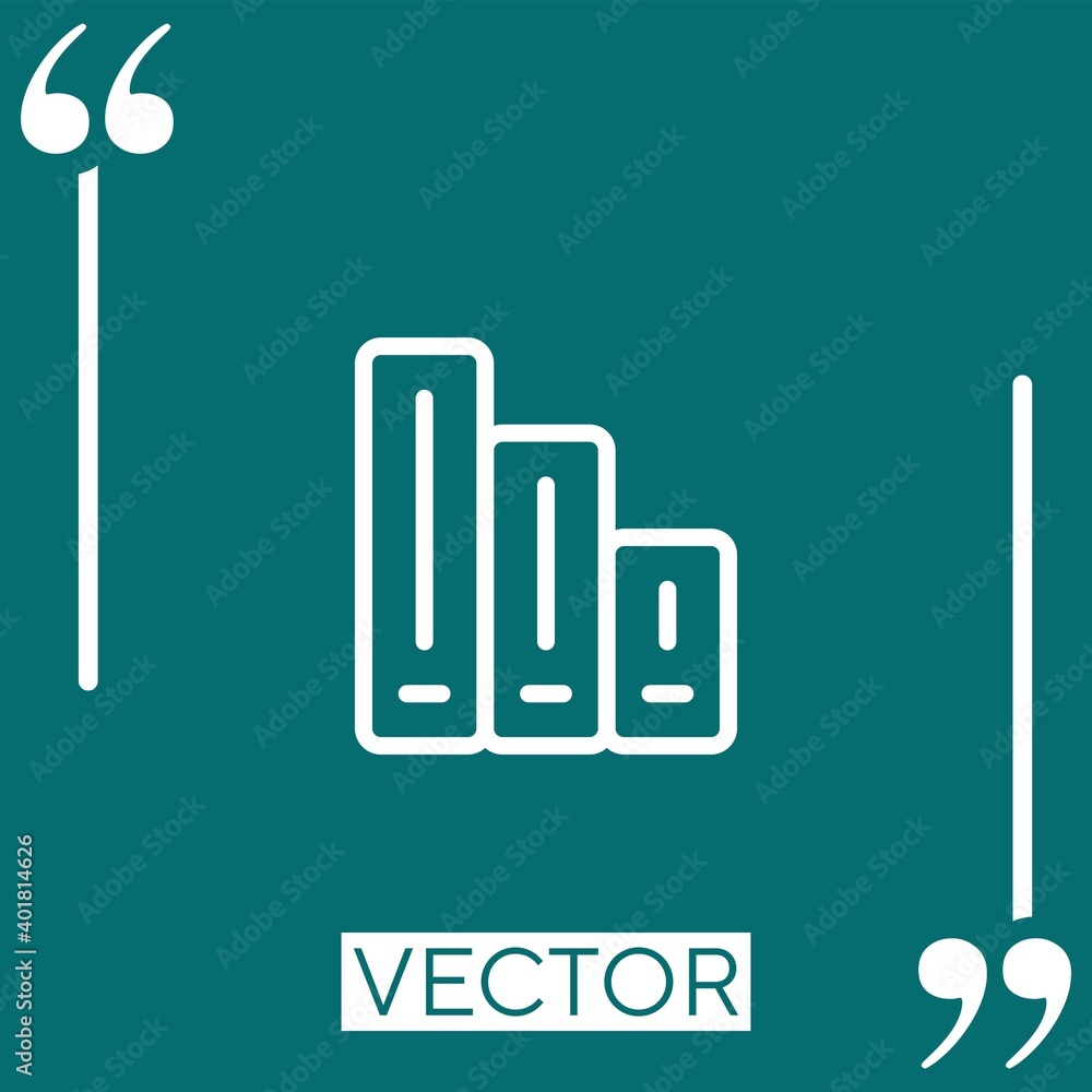 Poster files vector icon Linear icon. Editable stroke line