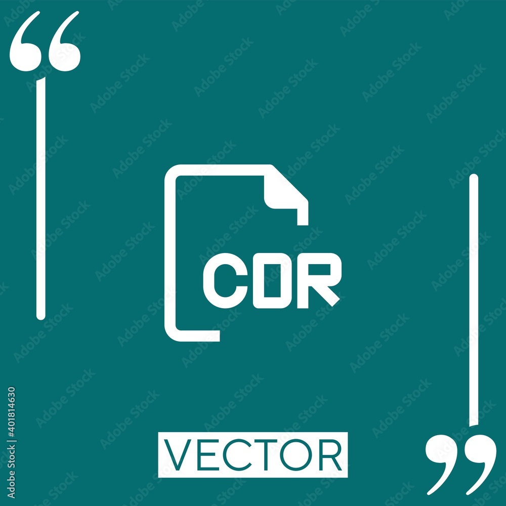 Poster files vector icon linear icon. editable stroke line