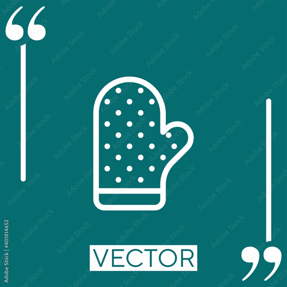Poster gloves vector icon linear icon. editable stroke line