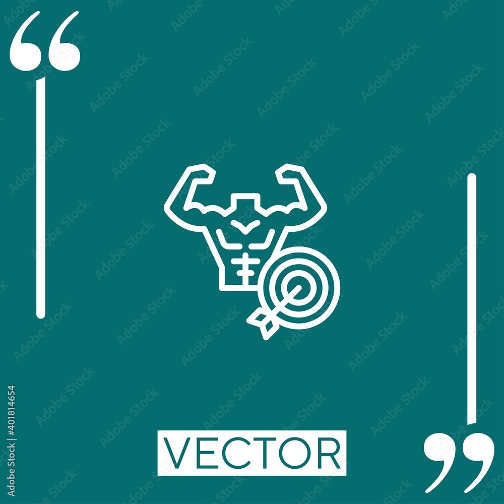 Poster goal vector icon linear icon. editable stroke line