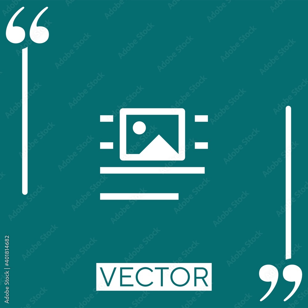 Poster image vector icon linear icon. editable stroke line