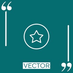 favorite vector icon Linear icon. Editable stroke line