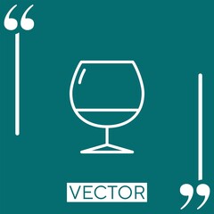 glass balloon vector icon Linear icon. Editable stroke line