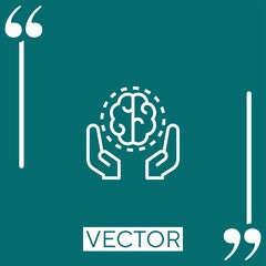 intellectual vector icon Linear icon. Editable stroke line