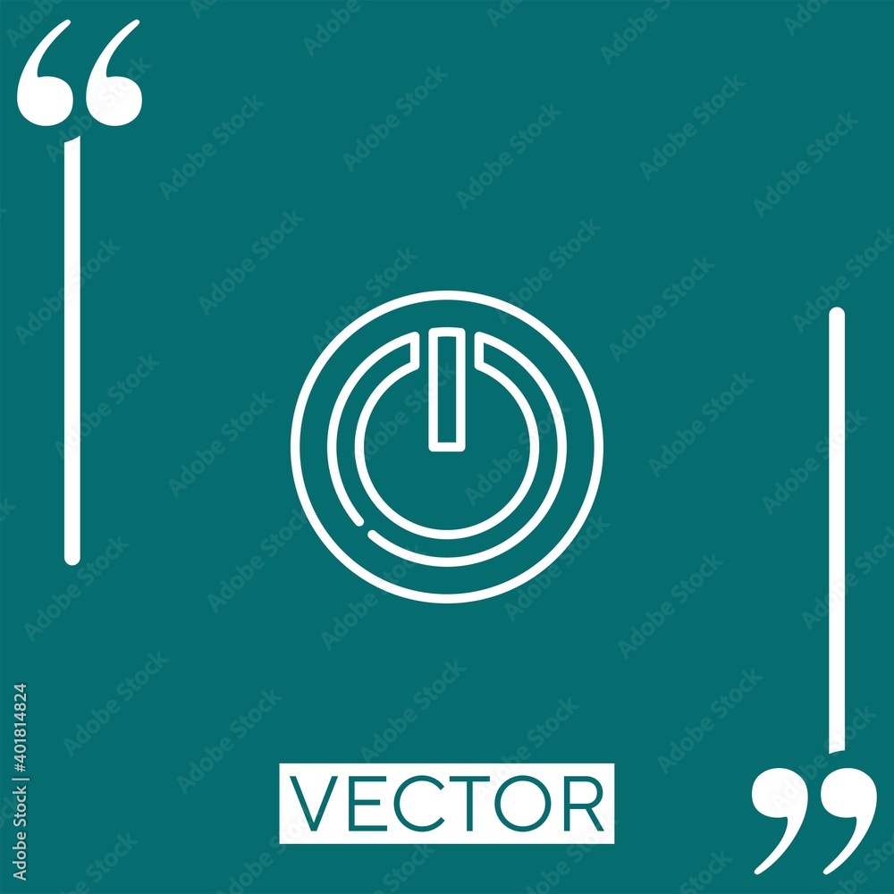 Poster power off vector icon linear icon. editable stroke line