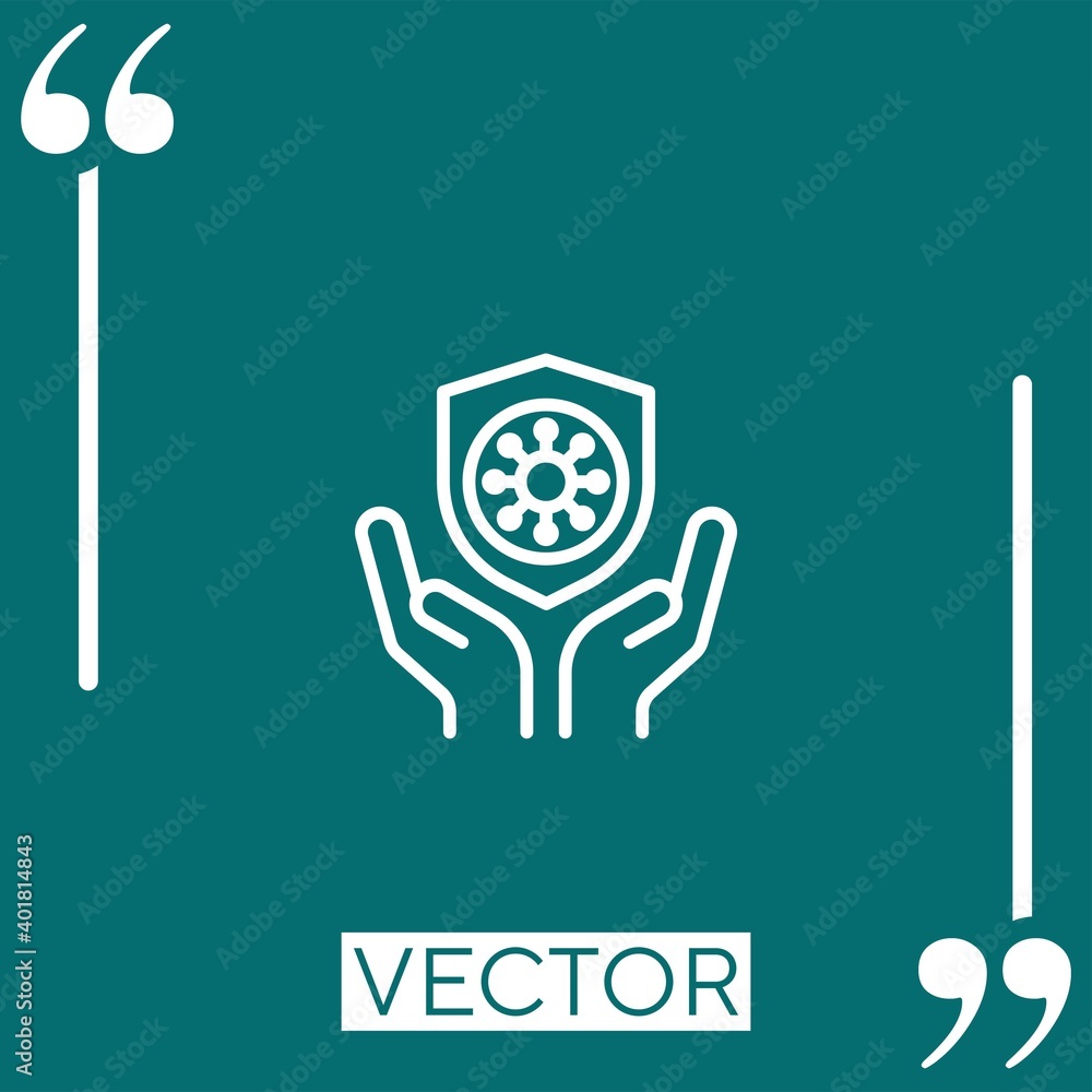 Poster protect vector icon linear icon. editable stroke line