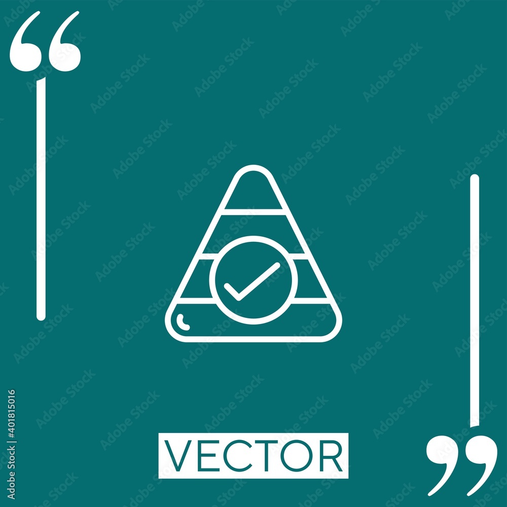Poster diet vector icon linear icon. editable stroke line