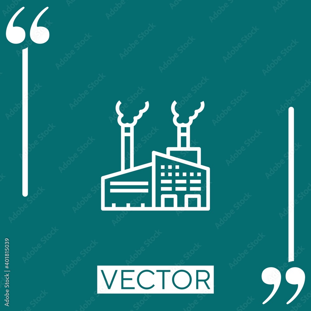Poster factory vector icon linear icon. editable stroke line