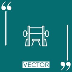 fitness vector icon Linear icon. Editable stroke line