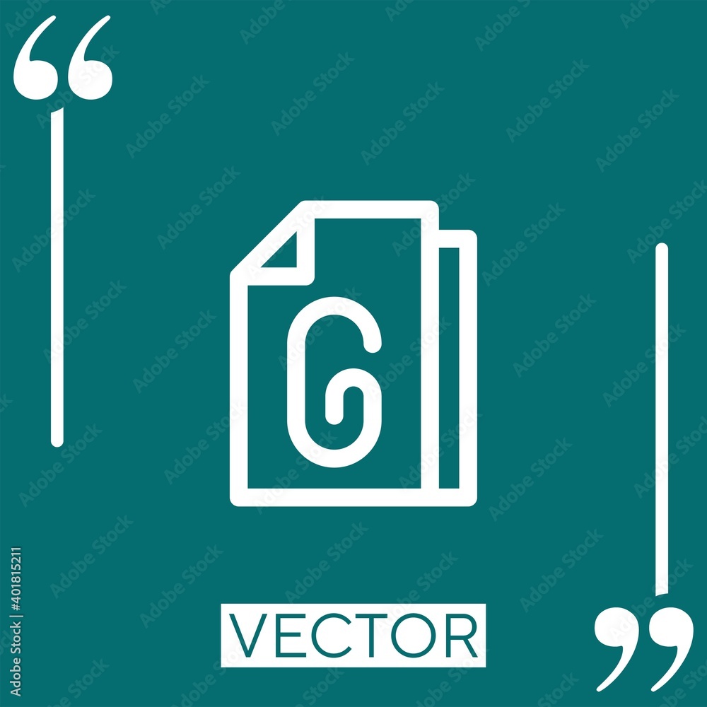 Poster paper vector icon linear icon. editable stroke line