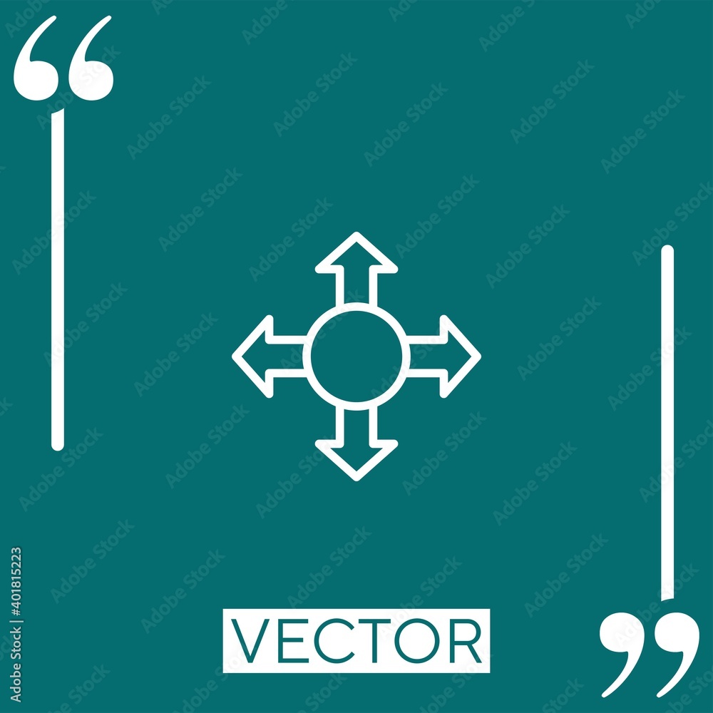 Poster performance vector icon linear icon. editable stroke line