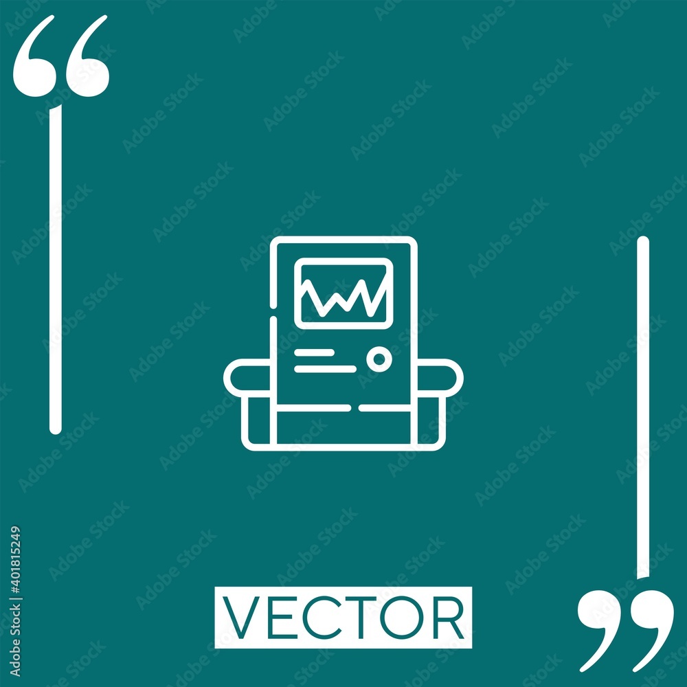 Poster report vector icon linear icon. editable stroke line