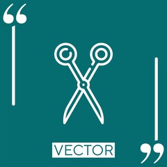 scissors vector icon Linear icon. Editable stroke line