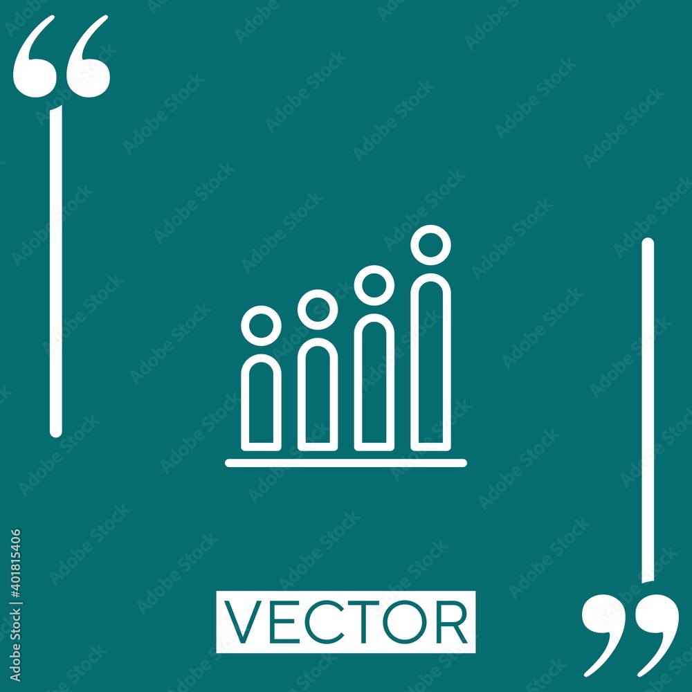 Poster data vector icon linear icon. editable stroke line