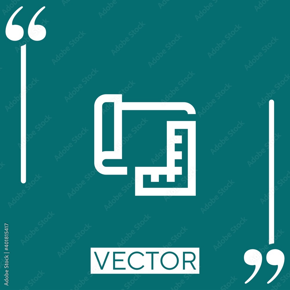 Poster design vector icon linear icon. editable stroke line