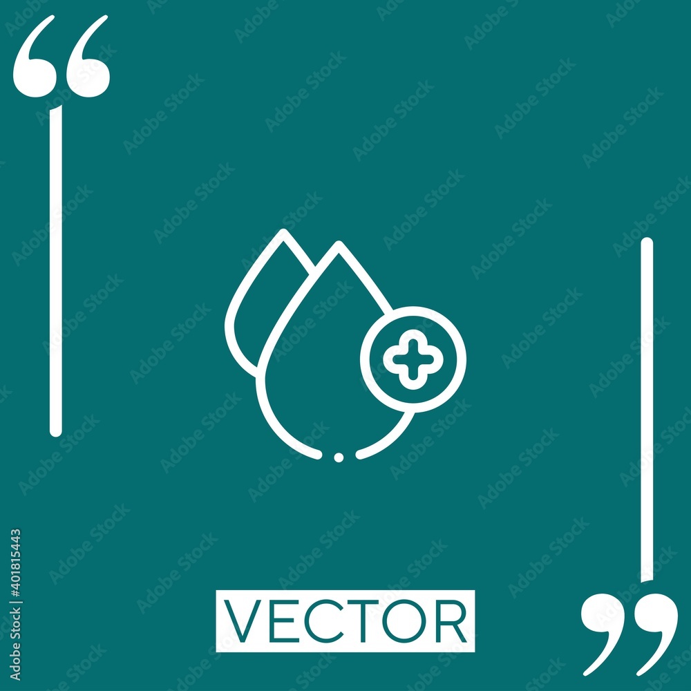 Poster drops vector icon linear icon. editable stroke line