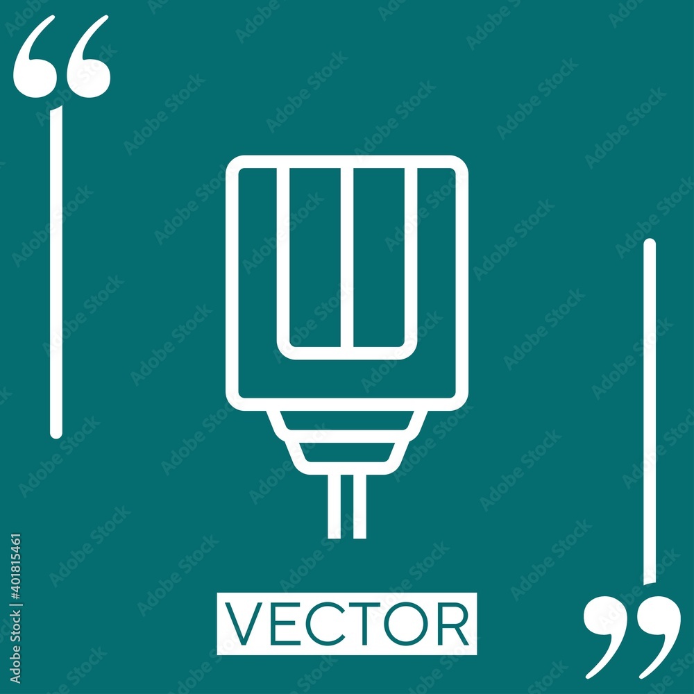 Poster ethernet vector icon linear icon. editable stroke line