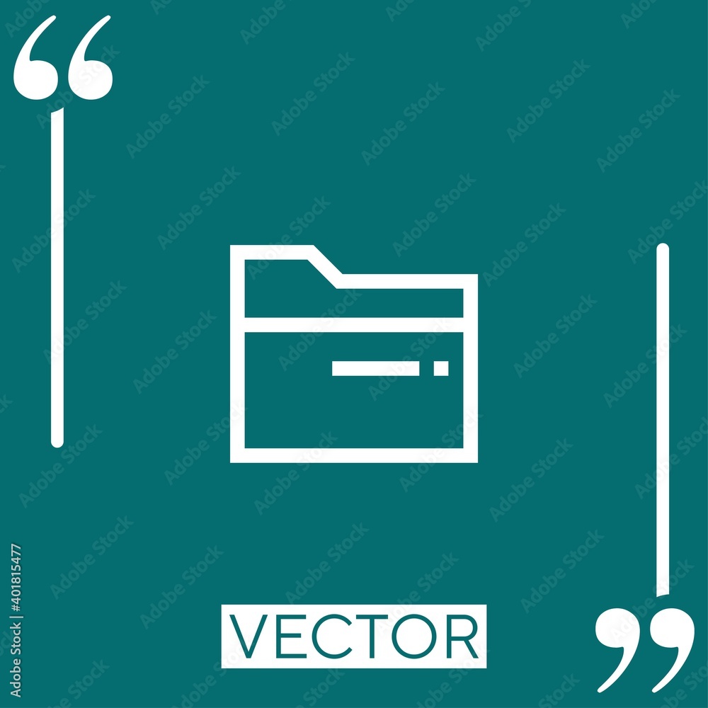 Poster folder vector icon linear icon. editable stroke line