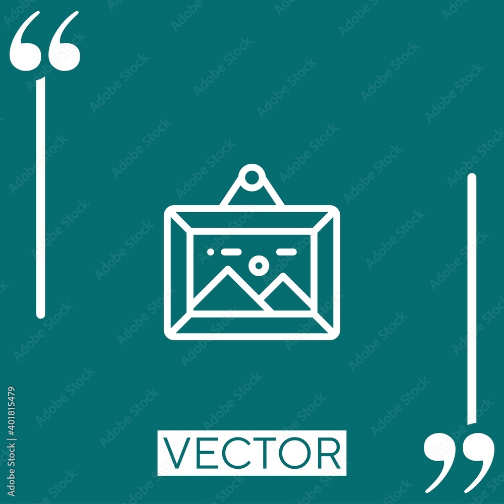 Poster frames vector icon linear icon. editable stroke line