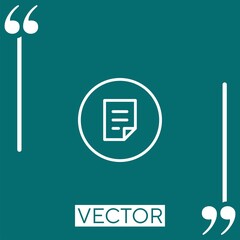 file vector icon Linear icon. Editable stroke line