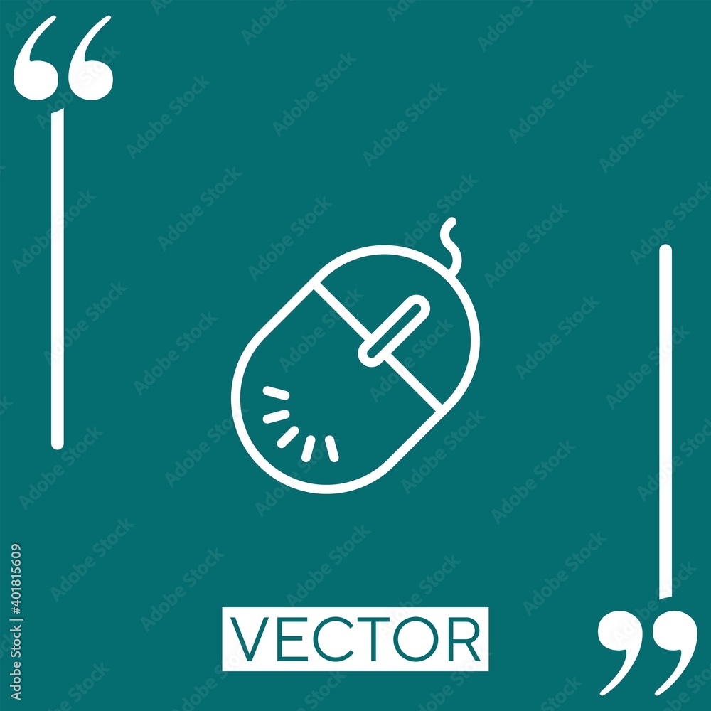 Poster mouse vector icon linear icon. editable stroke line