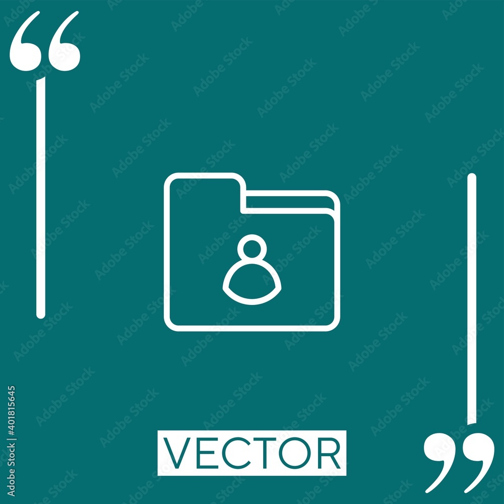 Poster personal data vector icon linear icon. editable stroke line