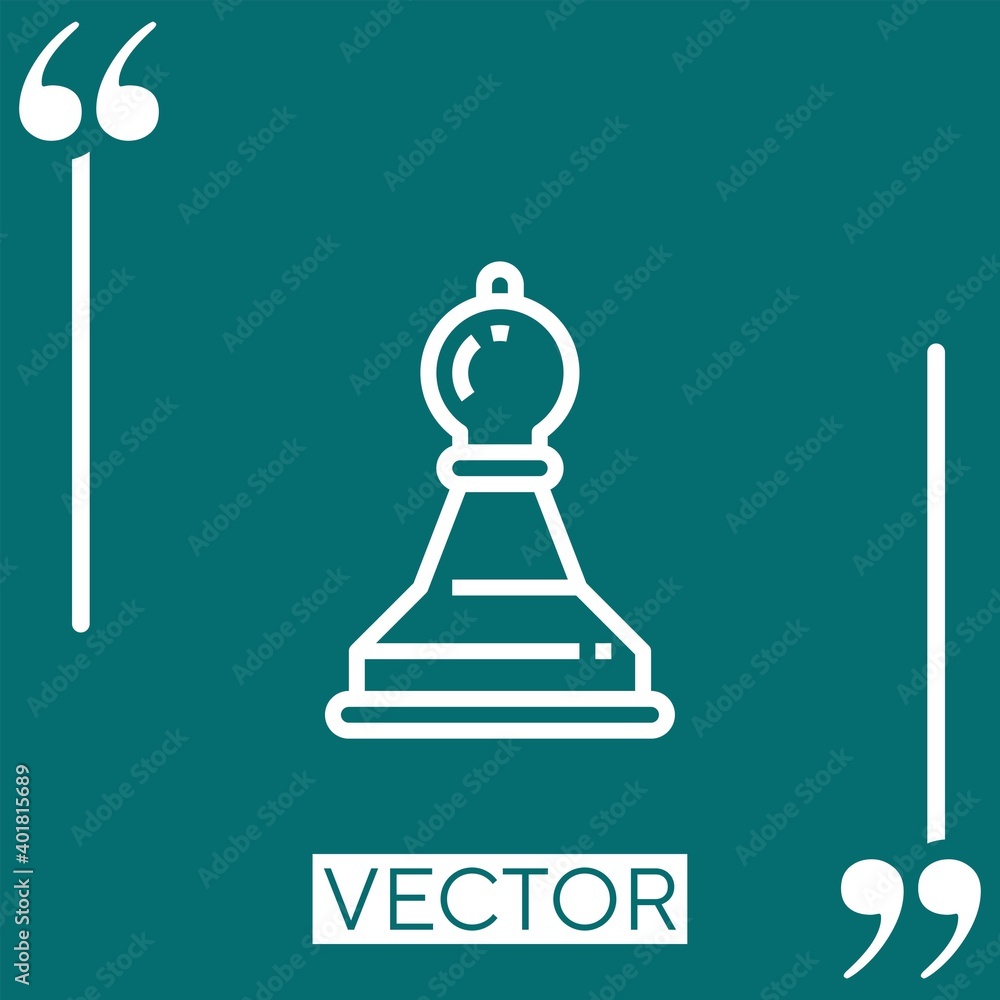Poster strategy vector icon linear icon. editable stroke line