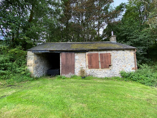 Old stone built outbuilding, used for storage in, Newton, Clitheroe, UK