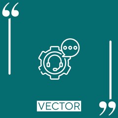Fototapeta premium support vector icon Linear icon. Editable stroke line