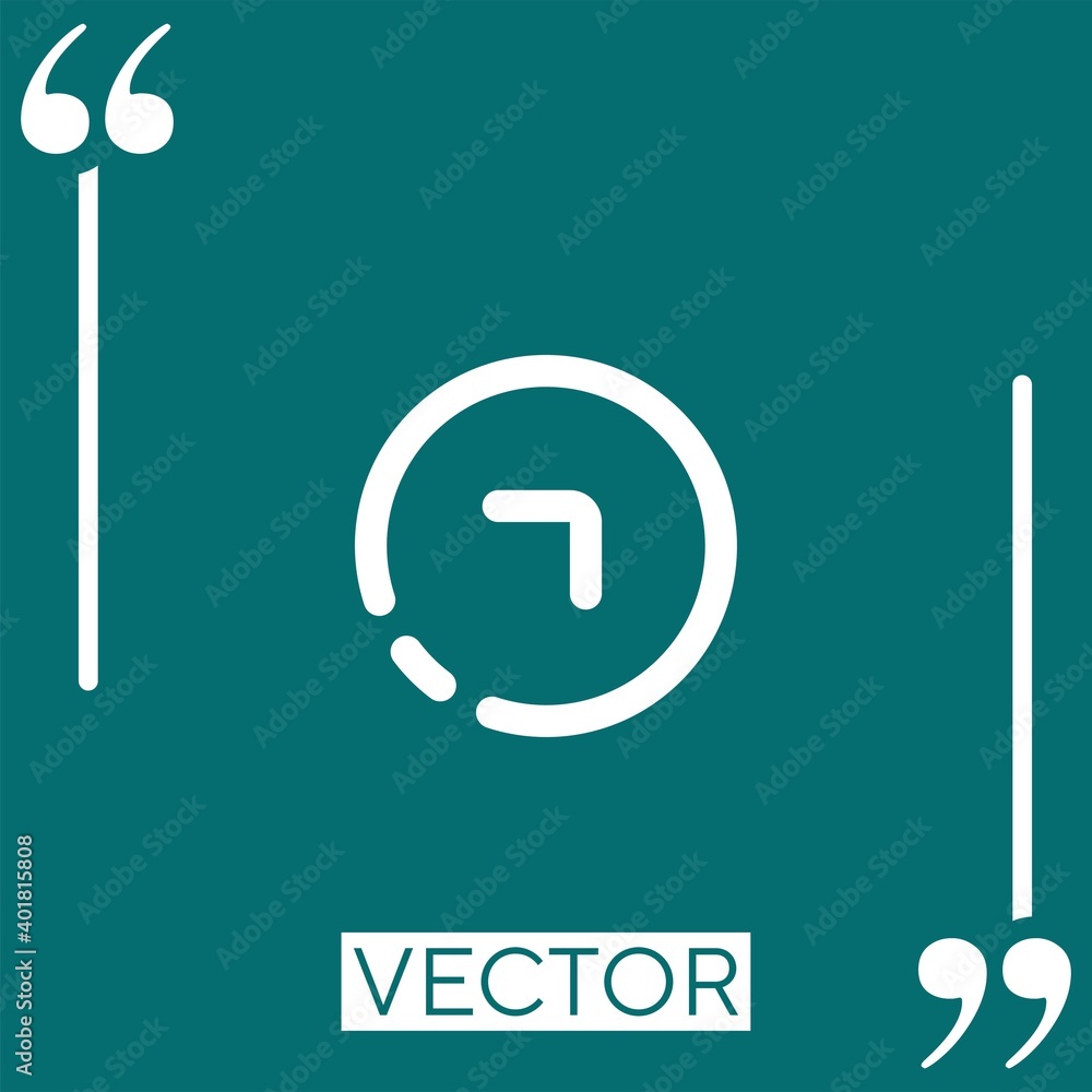 Poster diagonal arrow vector icon linear icon. editable stroke line