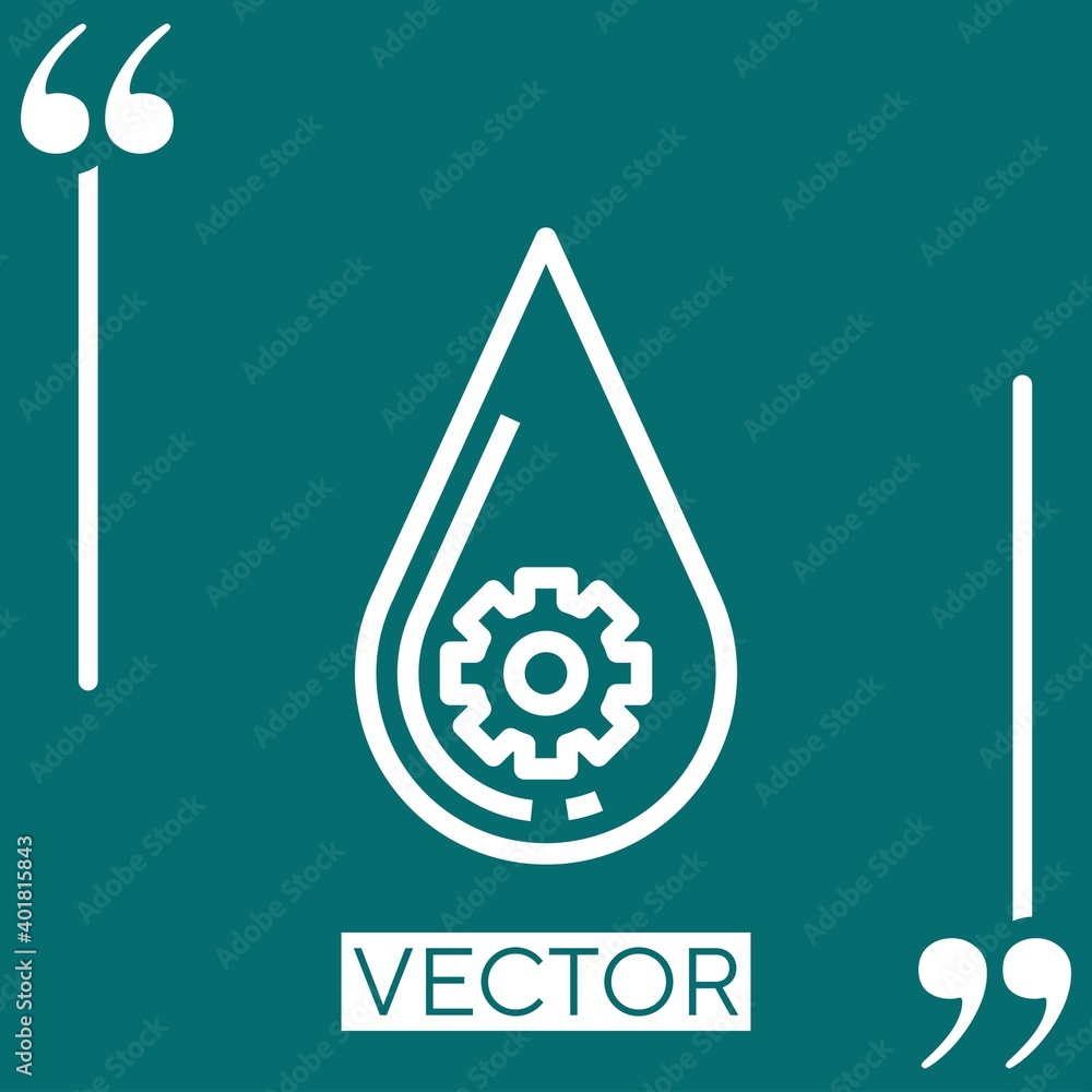 Aufkleber drop vector icon linear icon. editable stroke line